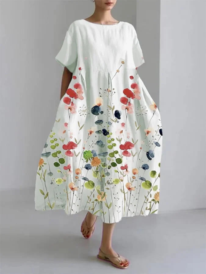 Melissa™ | Casual Long Dress With Floral Style for Summer