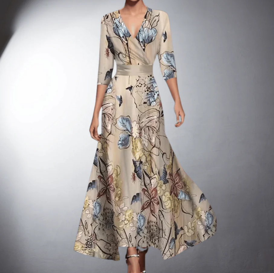 Martha™ | Elegant Maxi Dress with Floral Pattern
