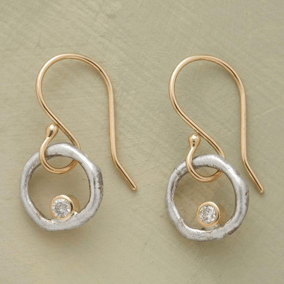 Elaria™ | Vintage Gold & Silver Zirconia Earrings
