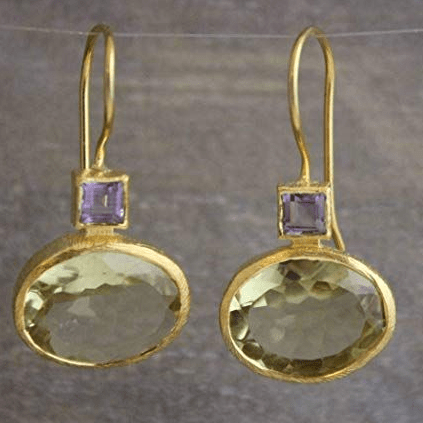 Emerelle™ | Vintage Green Crystal Gold Earrings