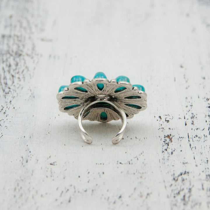 Floriana™ | Turquoise Alloy Flower Ring