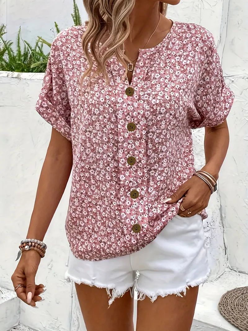 Verna™ | Chic Floral Print Blouse