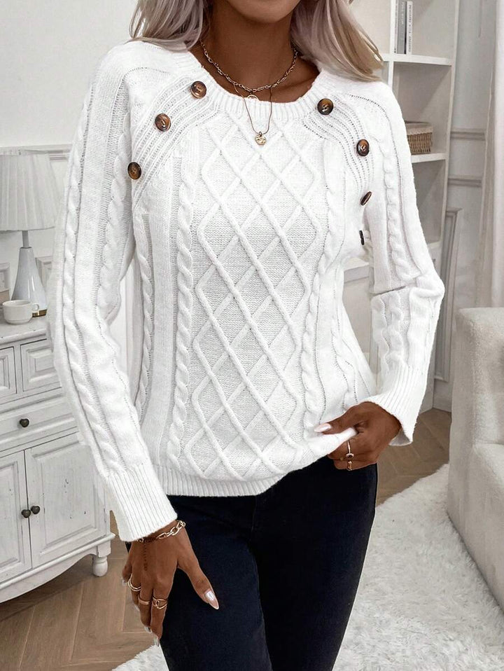 Betsy™ | Button-Detail Cable Jumper