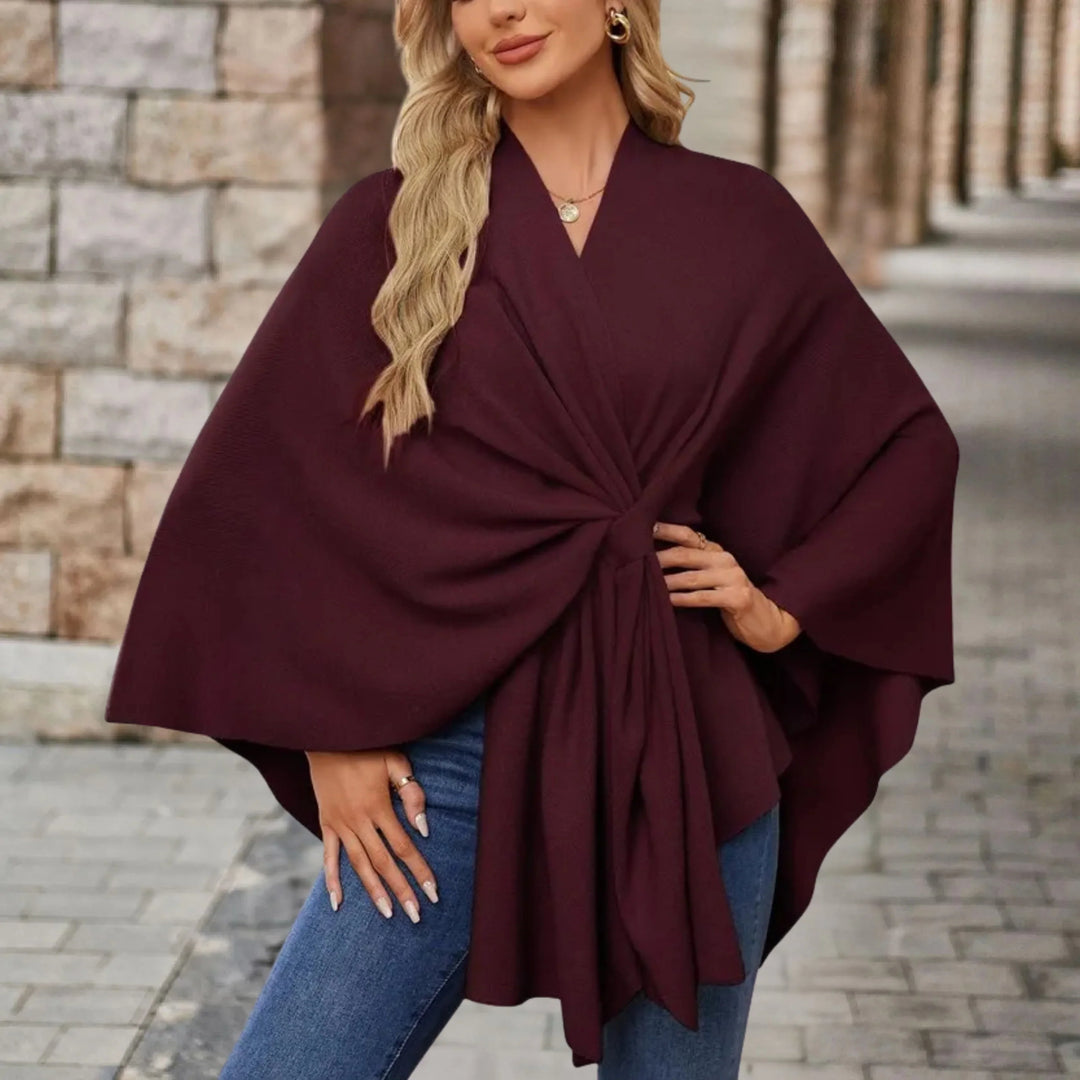 Briana™ | Elegant Draped Poncho