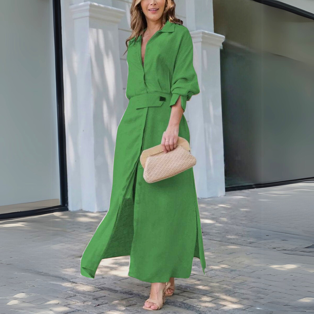 Amara™ | Elegant Maxi Dress with V-Neck