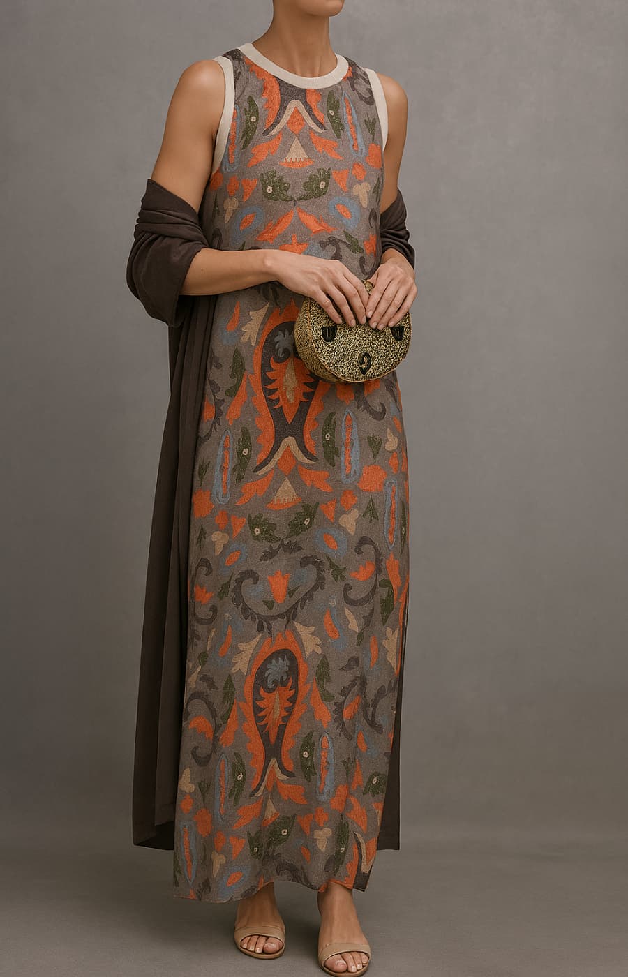 Alexia™ | Matching Long Dress & Coat Set