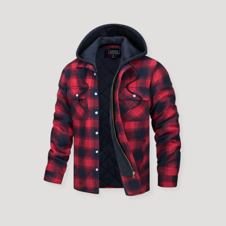 Everoak™| Plaid Flannel Jacket with Hood