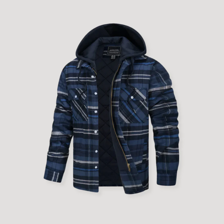 Everoak™| Plaid Flannel Jacket with Hood