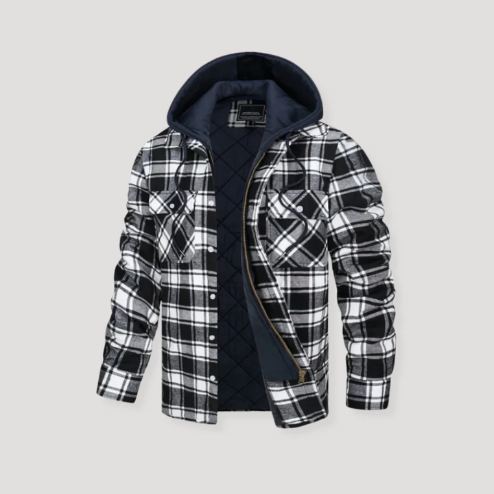 Everoak™| Plaid Flannel Jacket with Hood