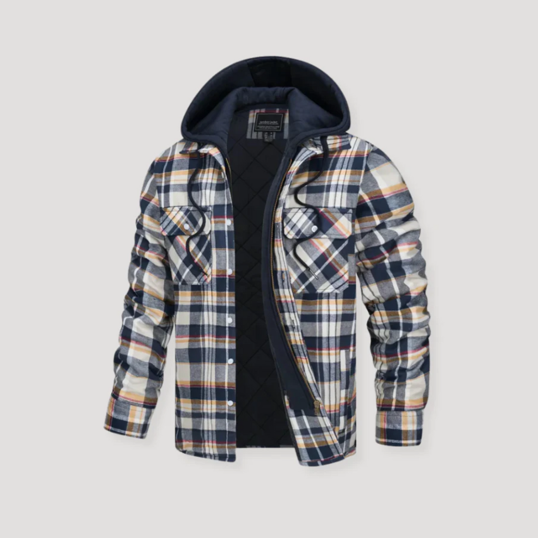 Everoak™| Plaid Flannel Jacket with Hood