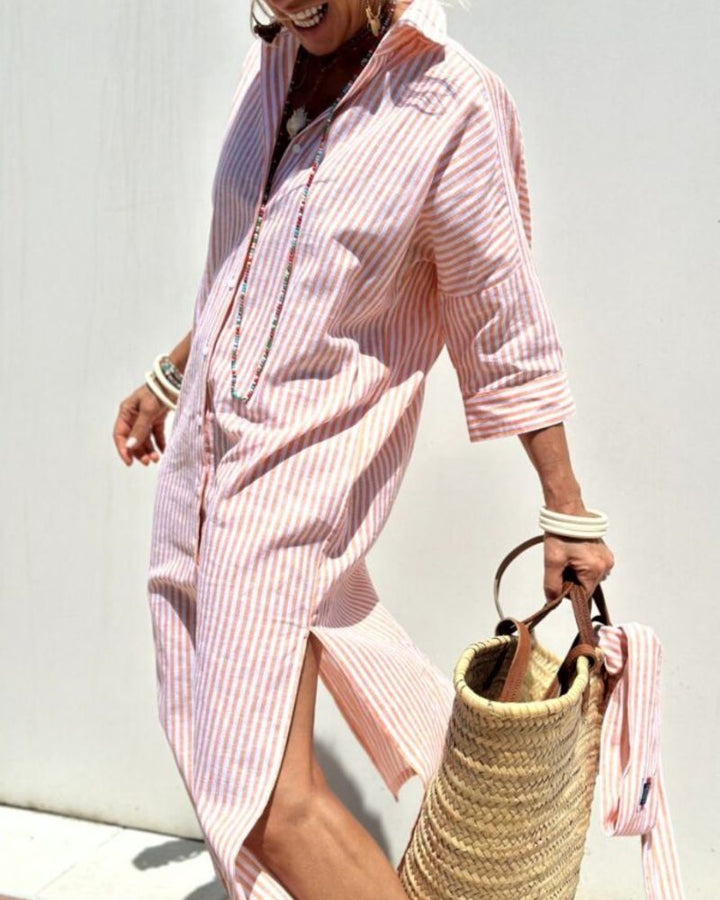 Sophia™ | Timeless Striped Shirt Dress