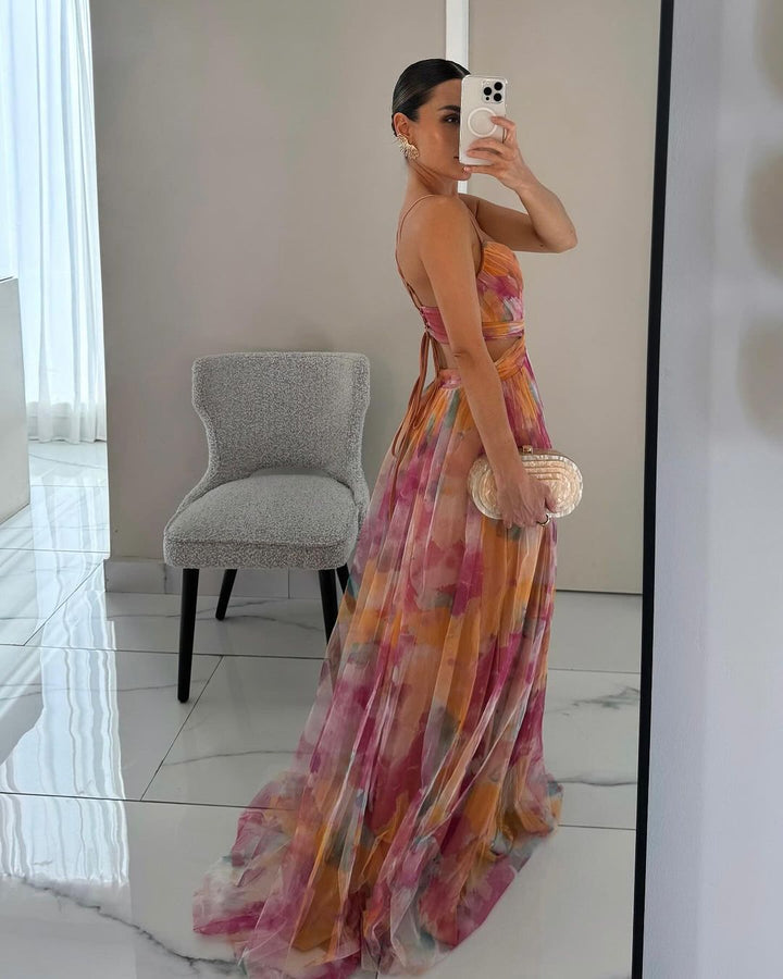Cindy™ | Beautiful Floral Print Maxi Dress