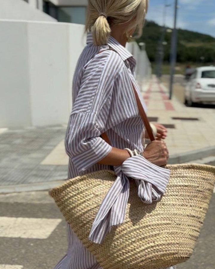 Sophia™ | Timeless Striped Shirt Dress