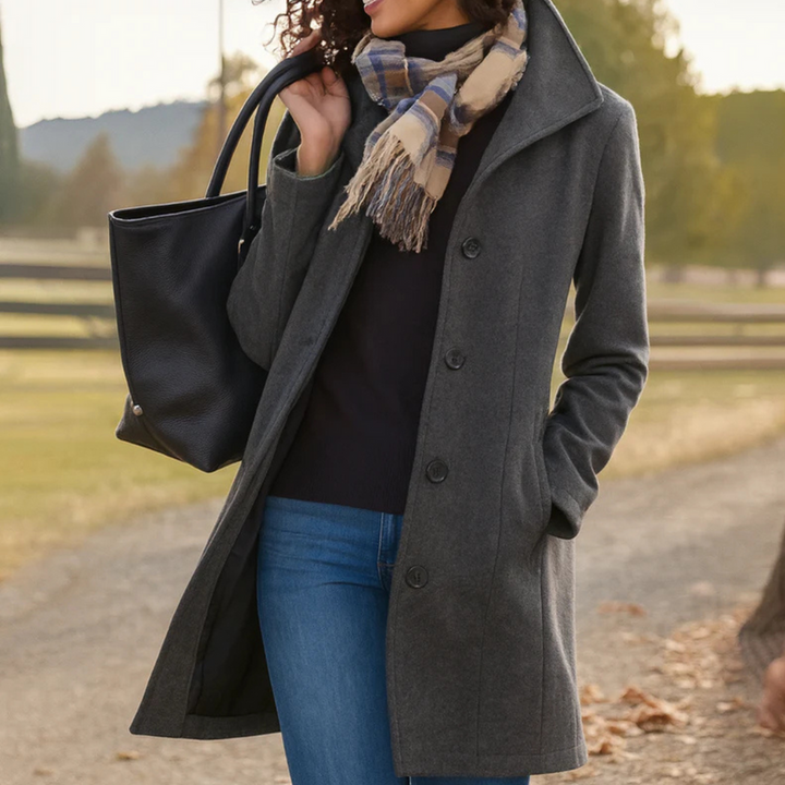 Aubrey™ | Classic Coat with Buttons