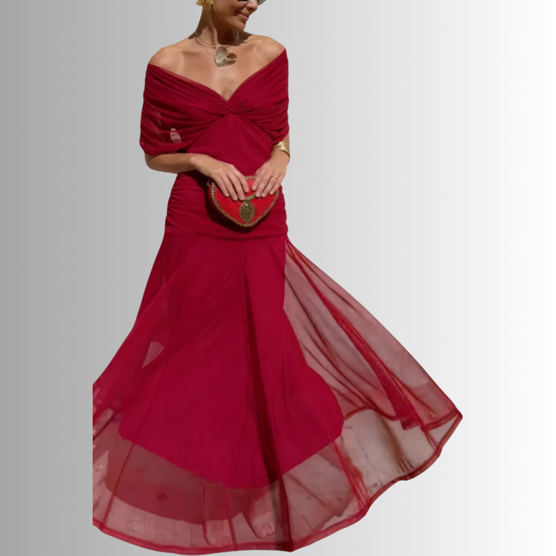 Maxine™ | Timeless Off-Shoulder Maxi Dress
