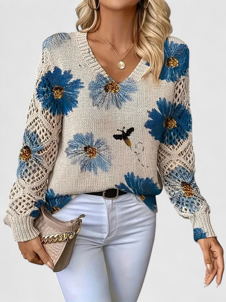 Mae™ | Elegant Sweater with Floral Pattern