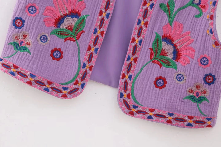 Vivienne™ | Vintage Embroidered Boho Vest