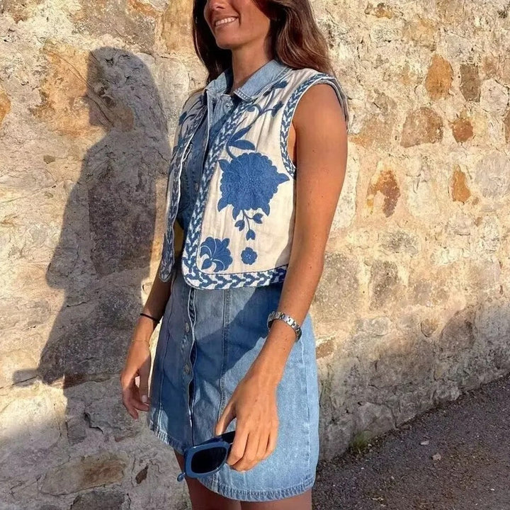 Vivienne™ | Vintage Embroidered Boho Vest