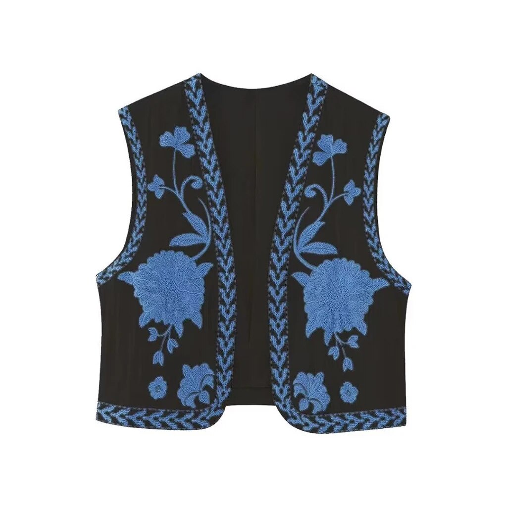 Vivienne™ | Vintage Embroidered Boho Vest