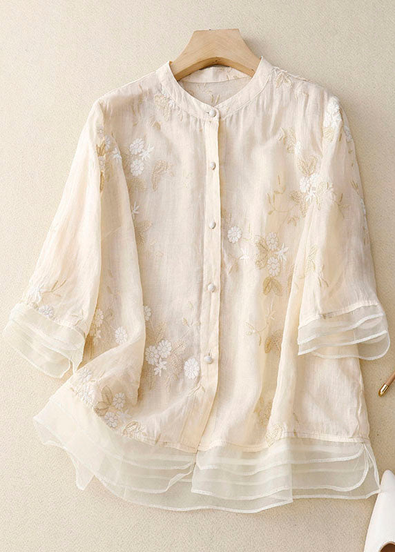 Kourtney™ | Chic Blouse with Embroidered Accents