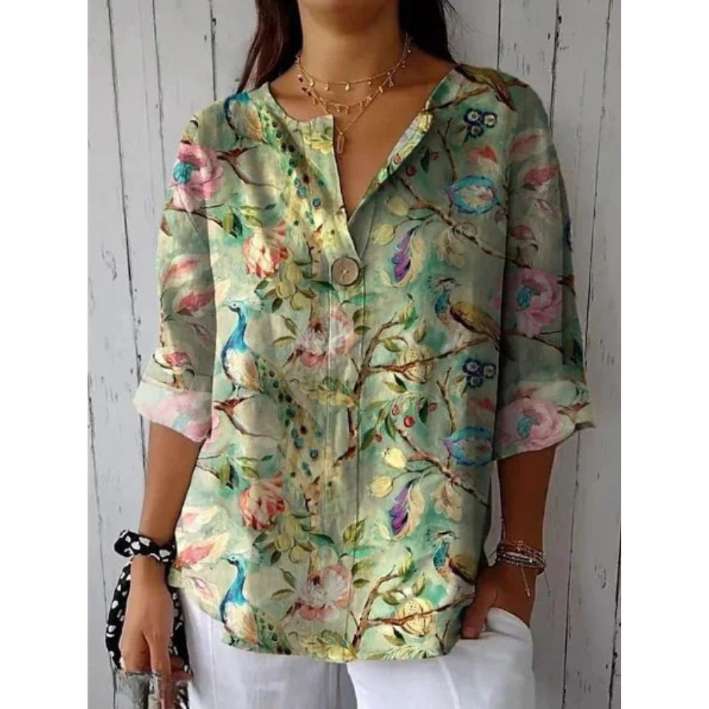 Arlene™ | Chic Floral Print Blouse