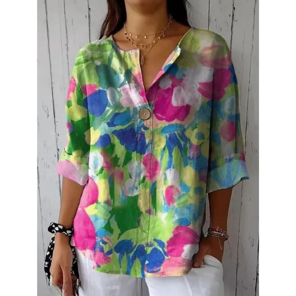 Arlene™ | Chic Floral Print Blouse