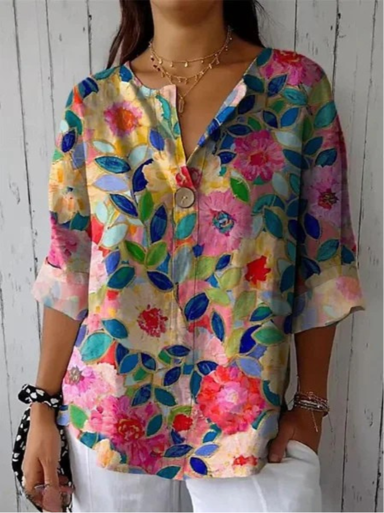 Arlene™ | Chic Floral Print Blouse