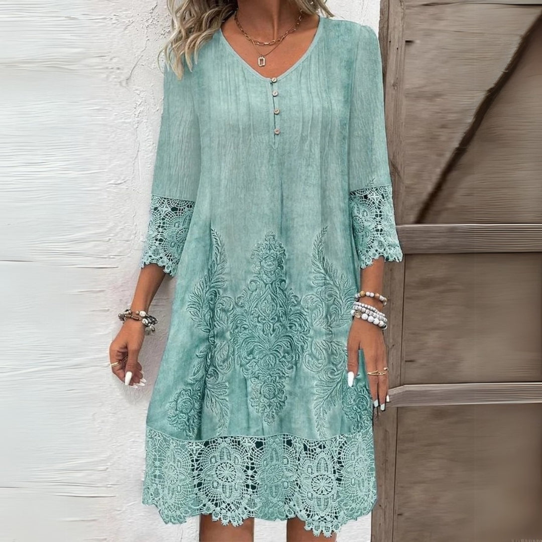 Jenna™ | Embroidered Midi Dress