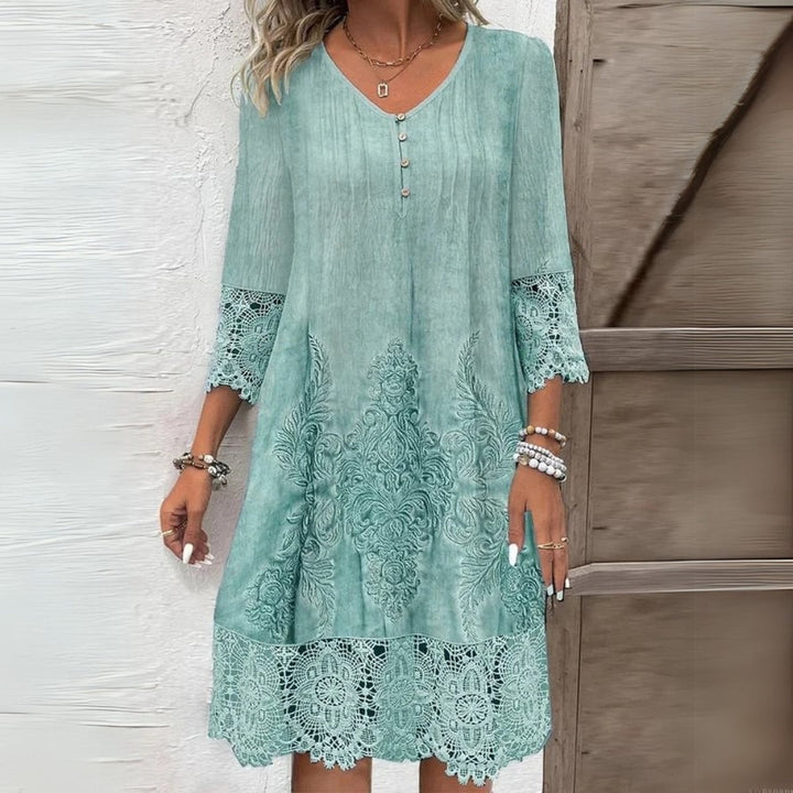 Jenna™ | Embroidered Midi Dress