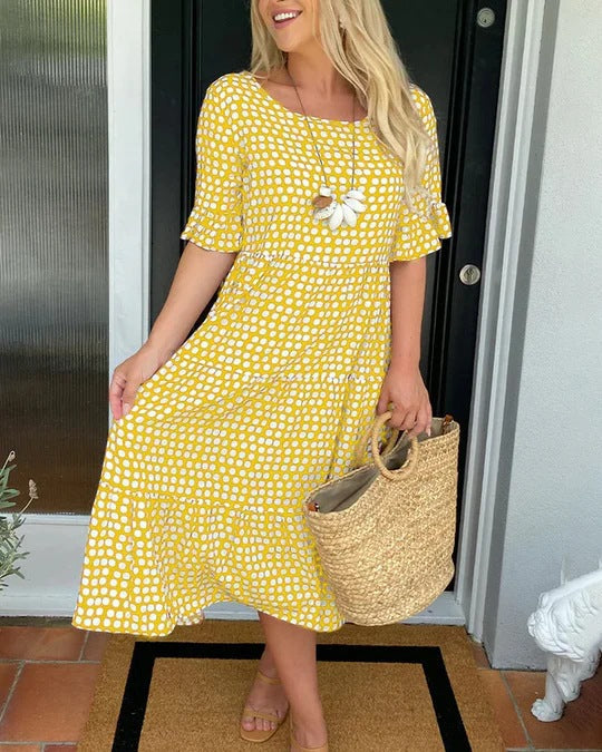 Michele™ | Relaxed Midi Dress With Dots