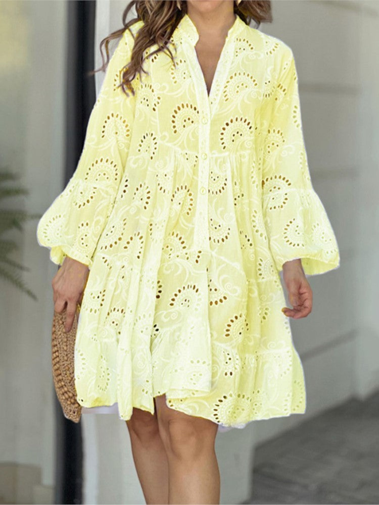 Vivian™ | Embroidered Tiered Mini Dress