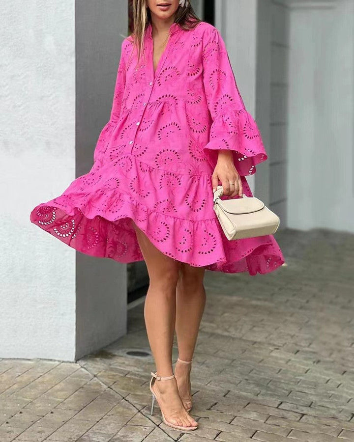 Vivian™ | Embroidered Tiered Mini Dress