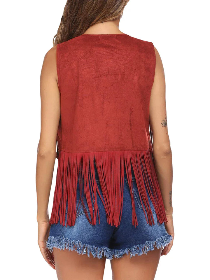 Tammy™ | Vintage Fringe Suede Vest