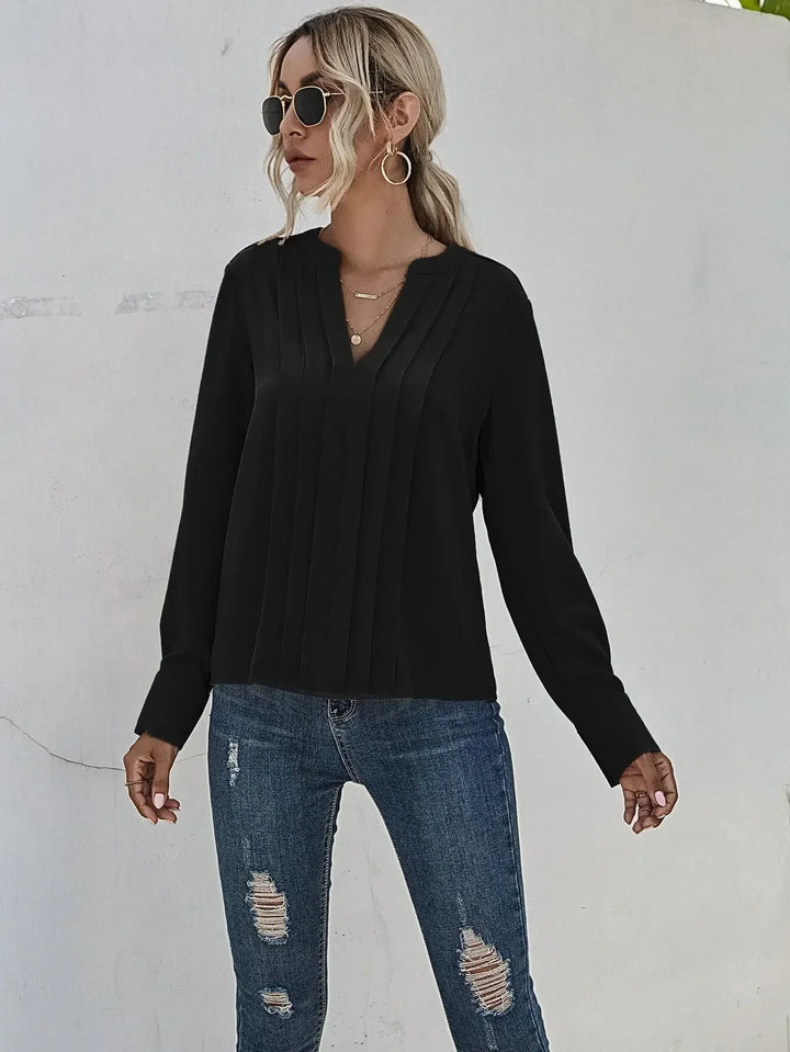 Seona™ | Elegant Pleated Blouse