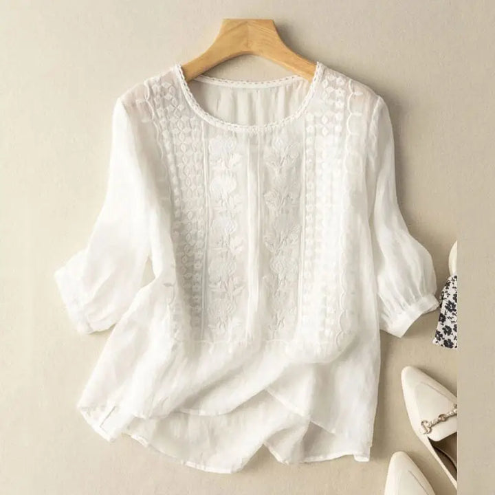 Sonia™ | Embroidered Relaxed Blouse