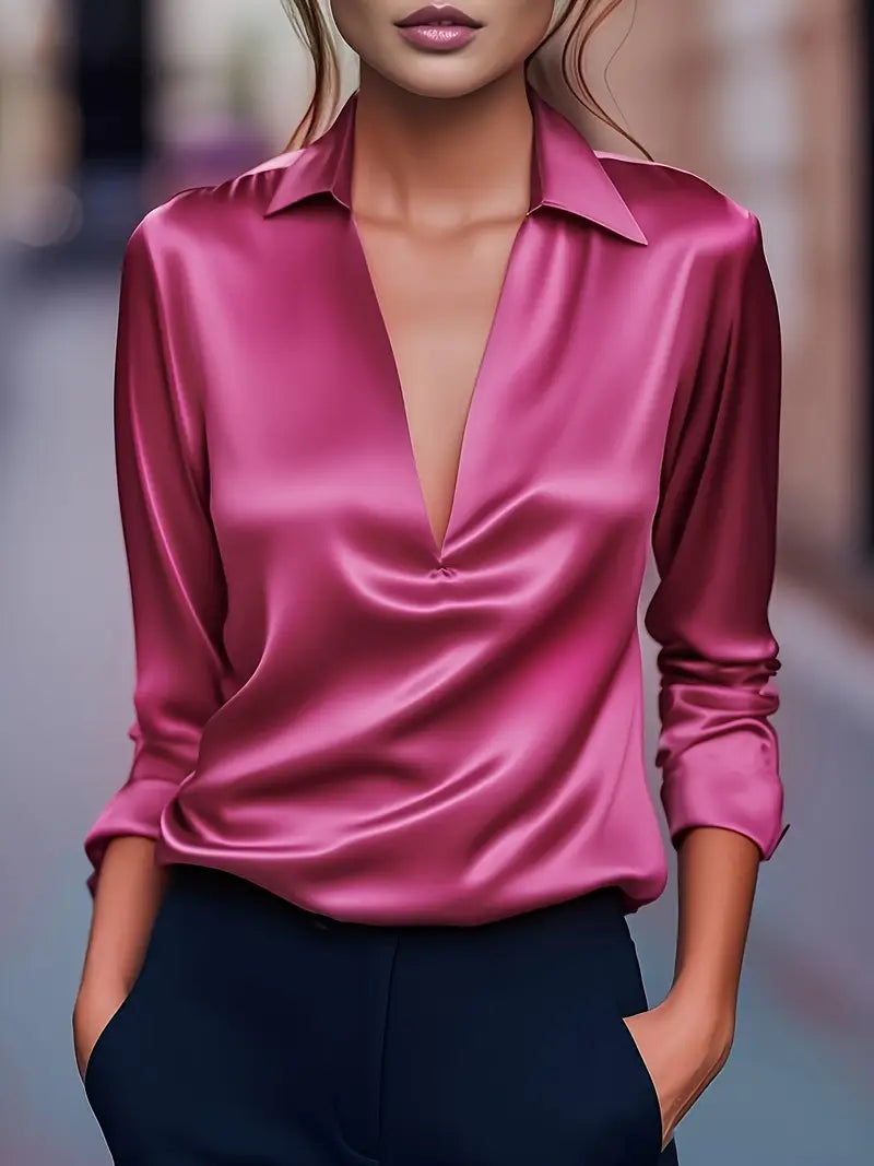 Eva™ | Premium V-Neck Blouse