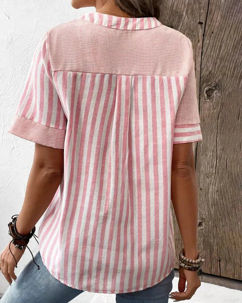 Monroe™ | Soft Striped Blouse