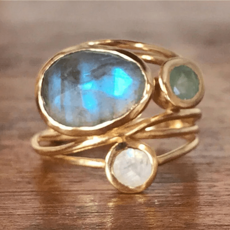 Solara™ | Crystal Gold Ring