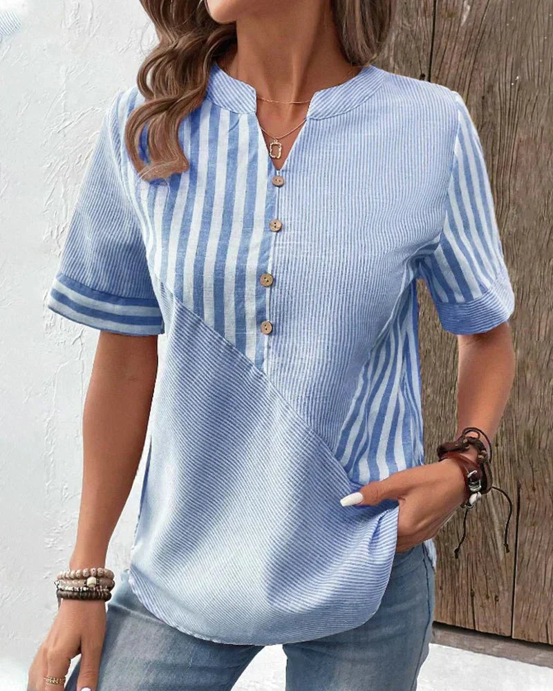 Monroe™ | Soft Striped Blouse