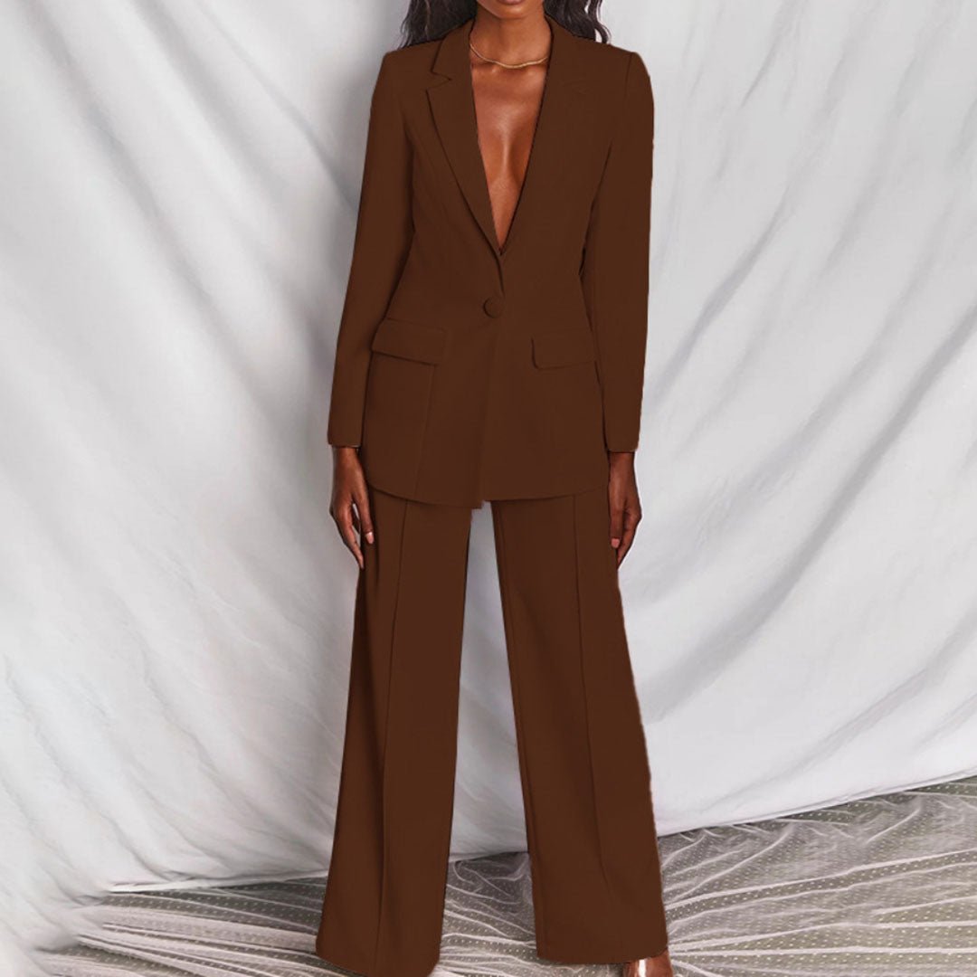 Leotine™ | Chic Blazer & Trousers Set