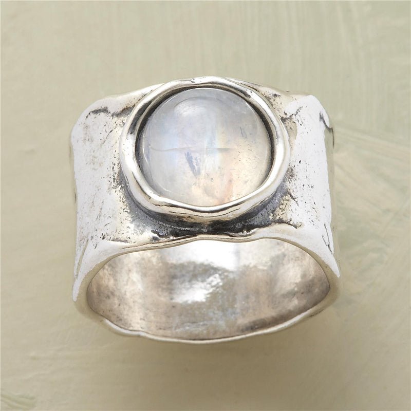 Lunara™ | Silver Moonstone Ring