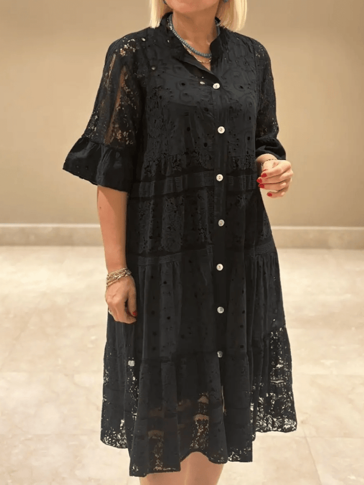 Cherylann™ | Embroidered Midi Dress