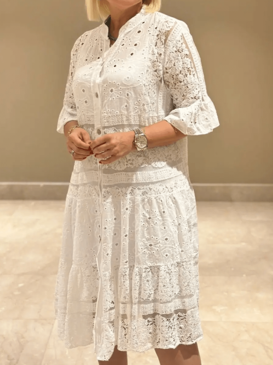 Cherylann™ | Embroidered Midi Dress