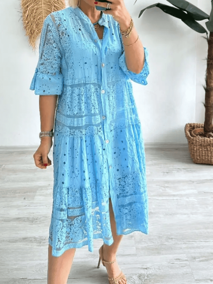Cherylann™ | Embroidered Midi Dress