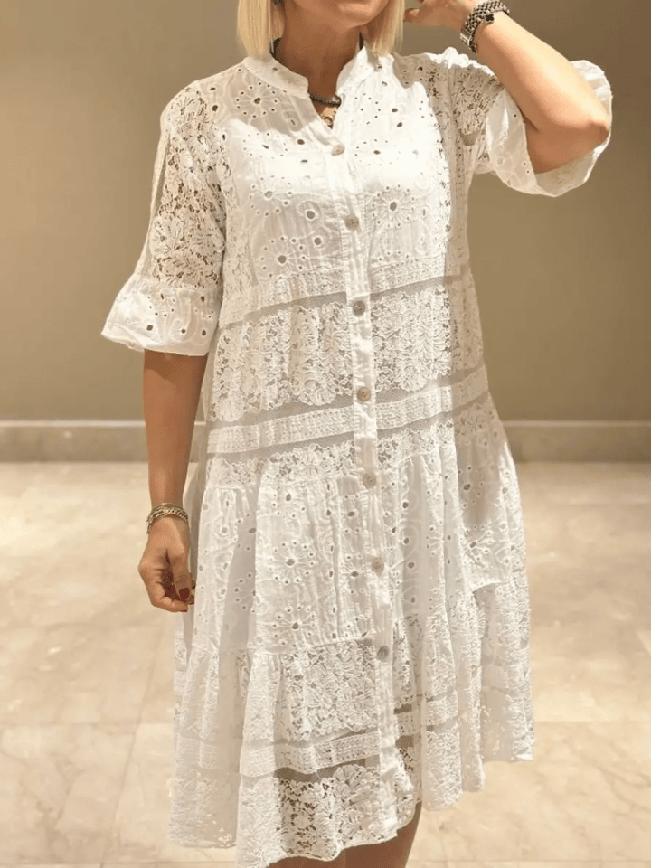 Cherylann™ | Embroidered Midi Dress