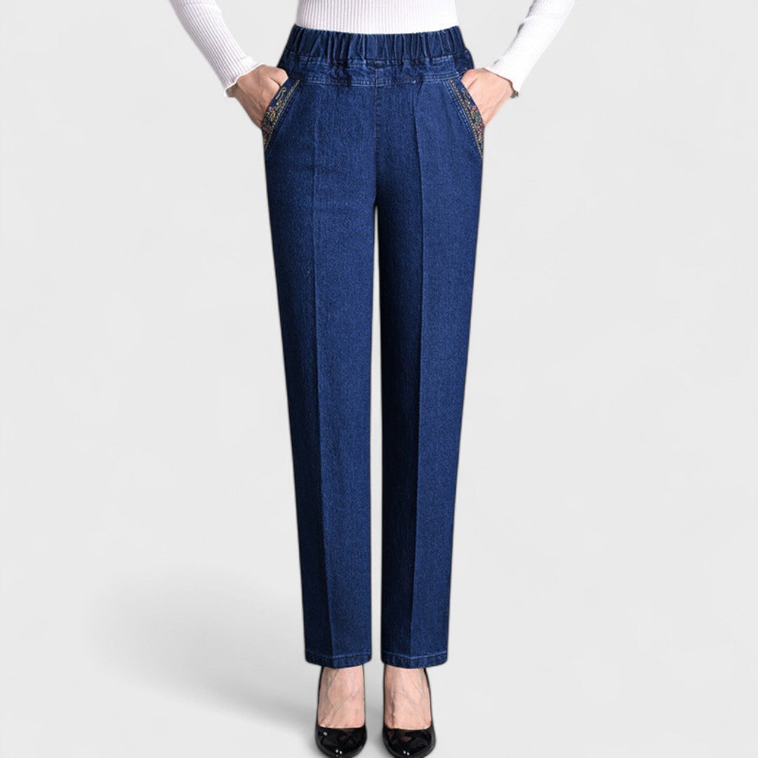Marian™ | Women's Jeans with Side Pockets and Elastic Waist