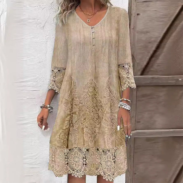 Jenna™ | Embroidered Midi Dress