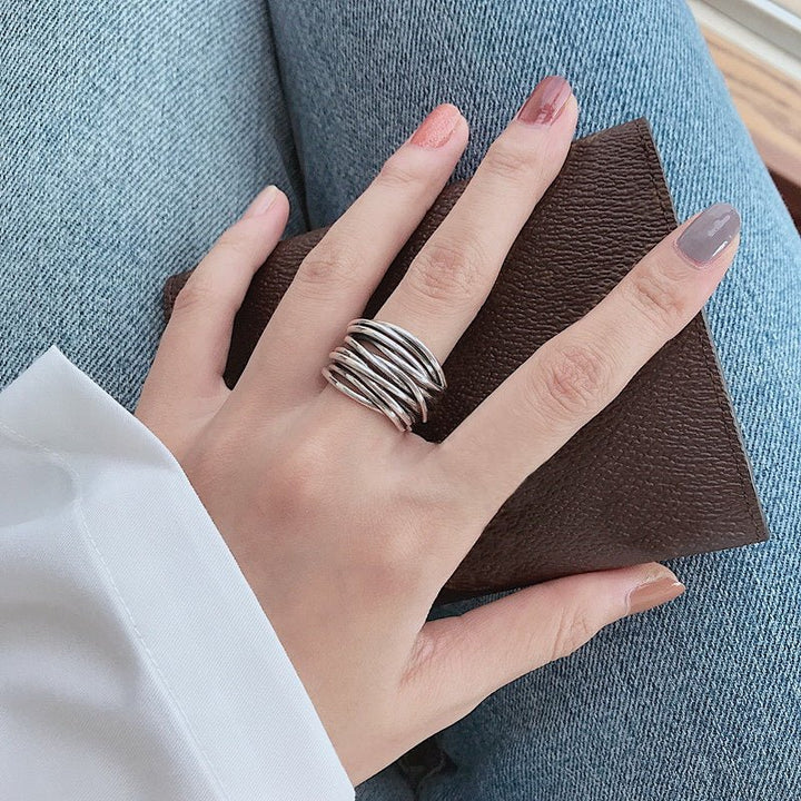 Sylvian™ | Sterling Silver Adjustable Layered Ring