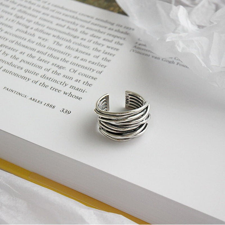 Sylvian™ | Sterling Silver Adjustable Layered Ring