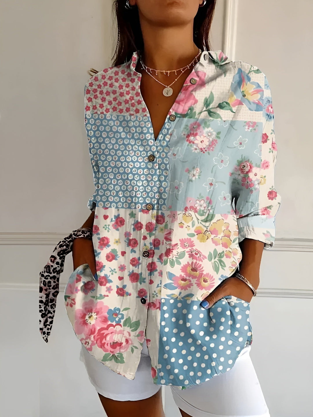 Avril™ | Chic Blouse with Whimsical Prints